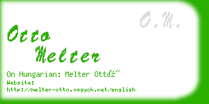 otto melter business card